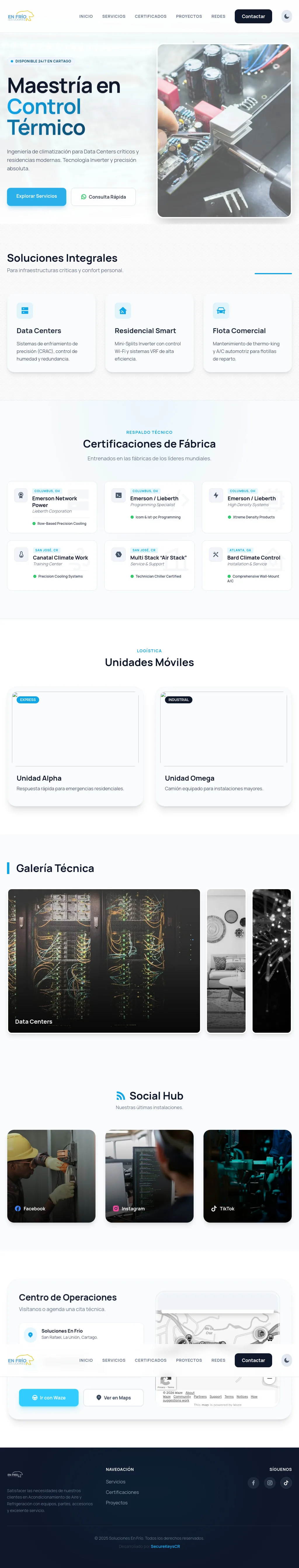 Sitio web de Soluciones en Frío